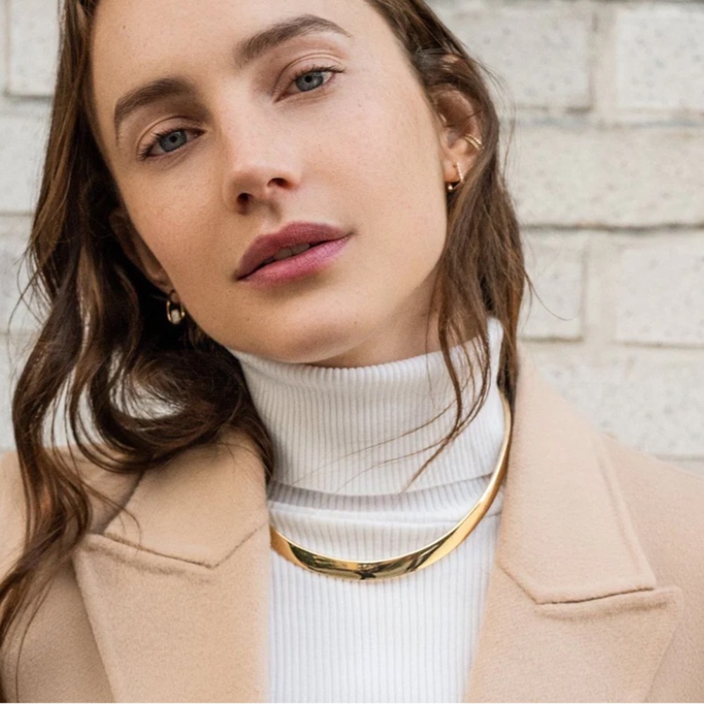 14K Omega Choker Solid Yellow Gold Necklace 51.6 Grams - Picture 7 of 7